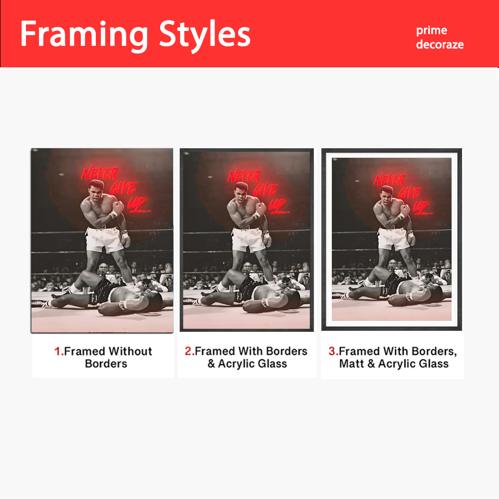 Muhammad Ali Boxer | Poster Wall Art | Single Panel