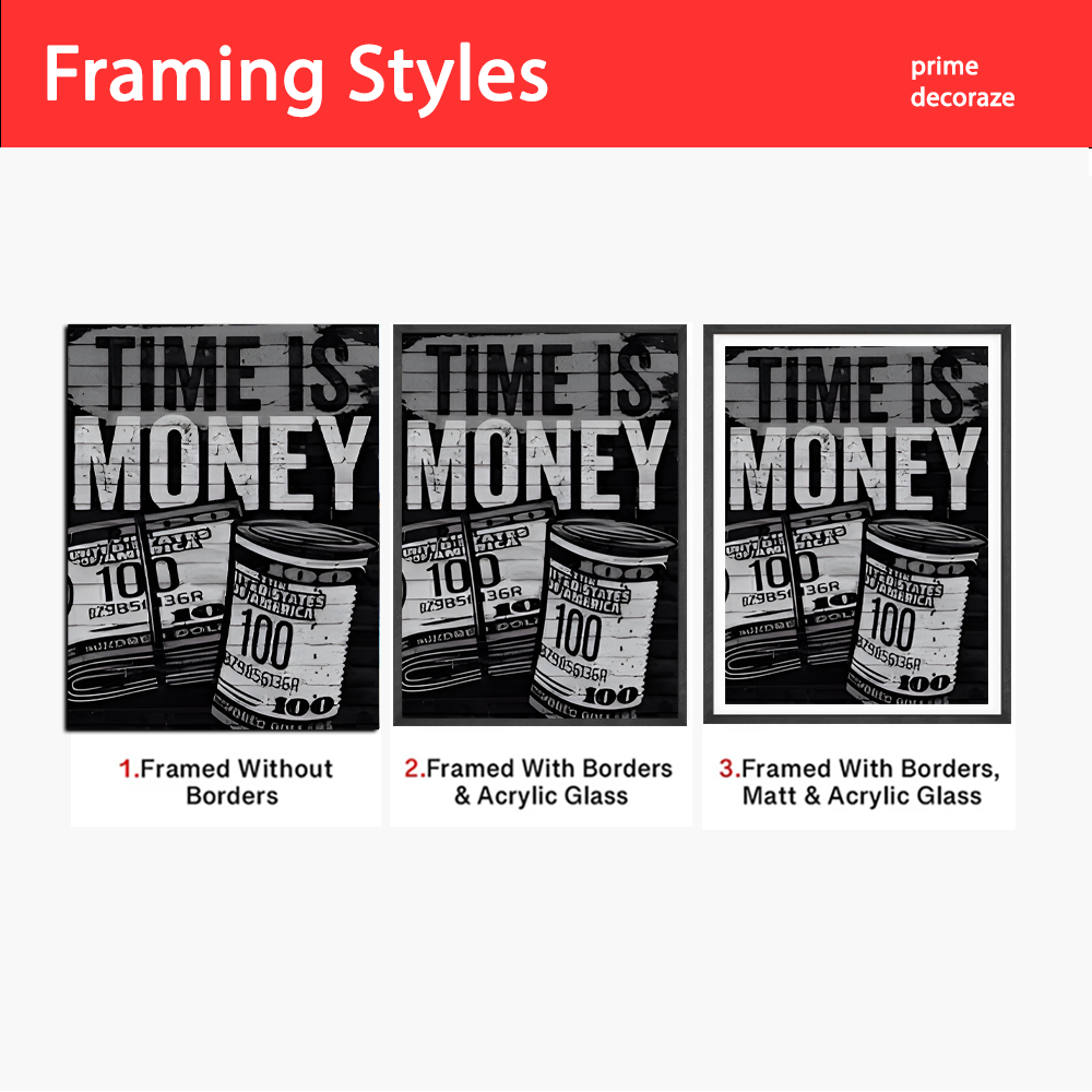 Time Is Money | Poster Wall Art | Single Panel