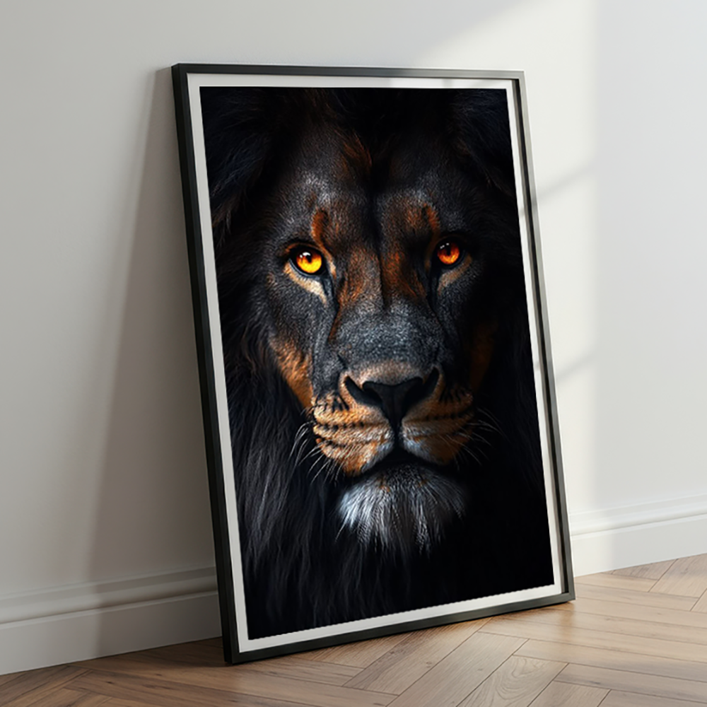 Attitude Lion | Animal Poster Wall Art | Single Panel