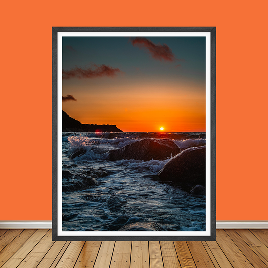 Beach Sunset View | Natural Wall Art | Single Panel