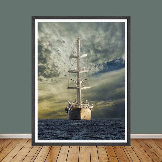 Sailing Ships In Sea | Oil Painting | Single Panel