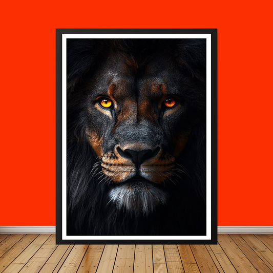 Attitude Lion | Animal Poster Wall Art | Single Panel