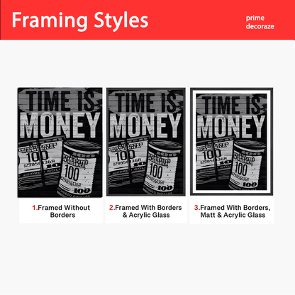 Time Is Money | Poster Wall Art | Single Panel