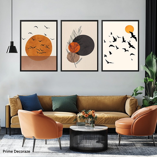 Boho Art | Abstract Wall Art | 3 Panels