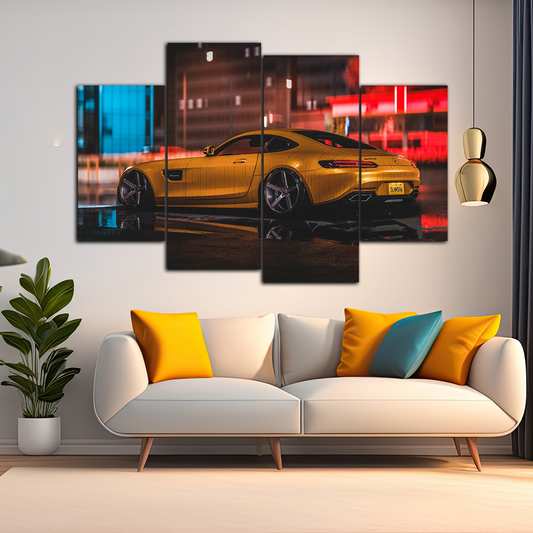 Mercedes Sports Car| Cars Wall Art | 4 Panels
