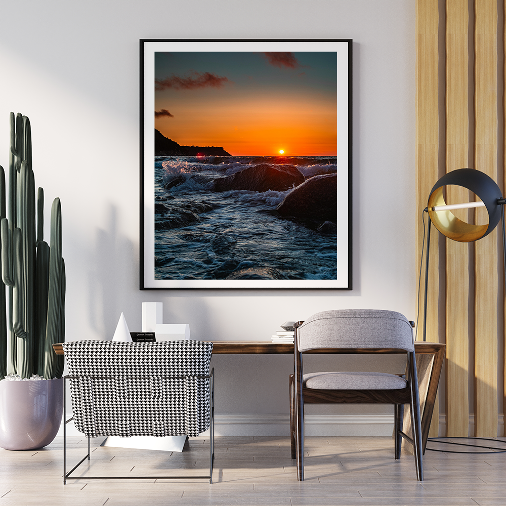 Beach Sunset View | Natural Wall Art | Single Panel