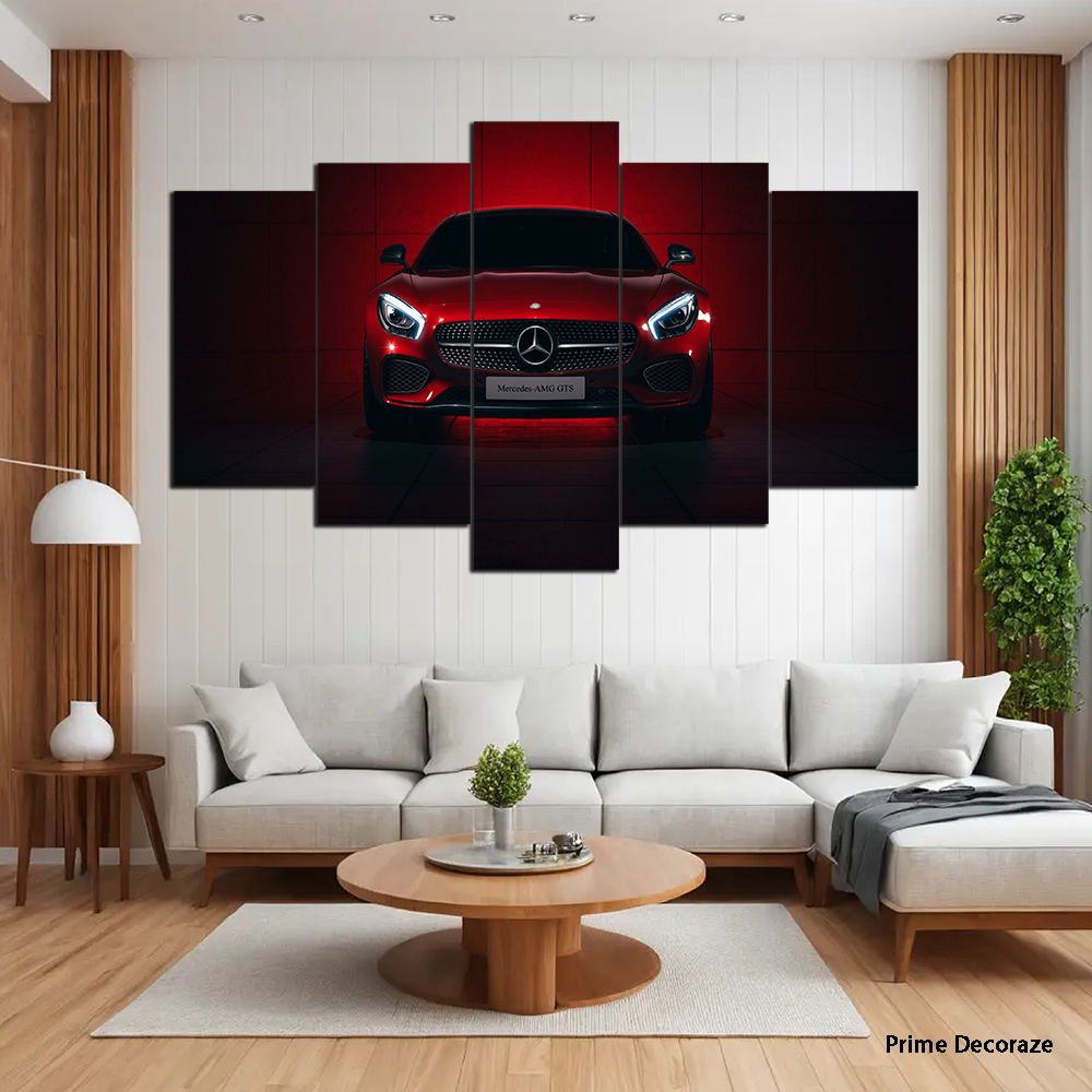 Red Mercedes AMG | Cars Wall Art | 5 Panels On Sale.