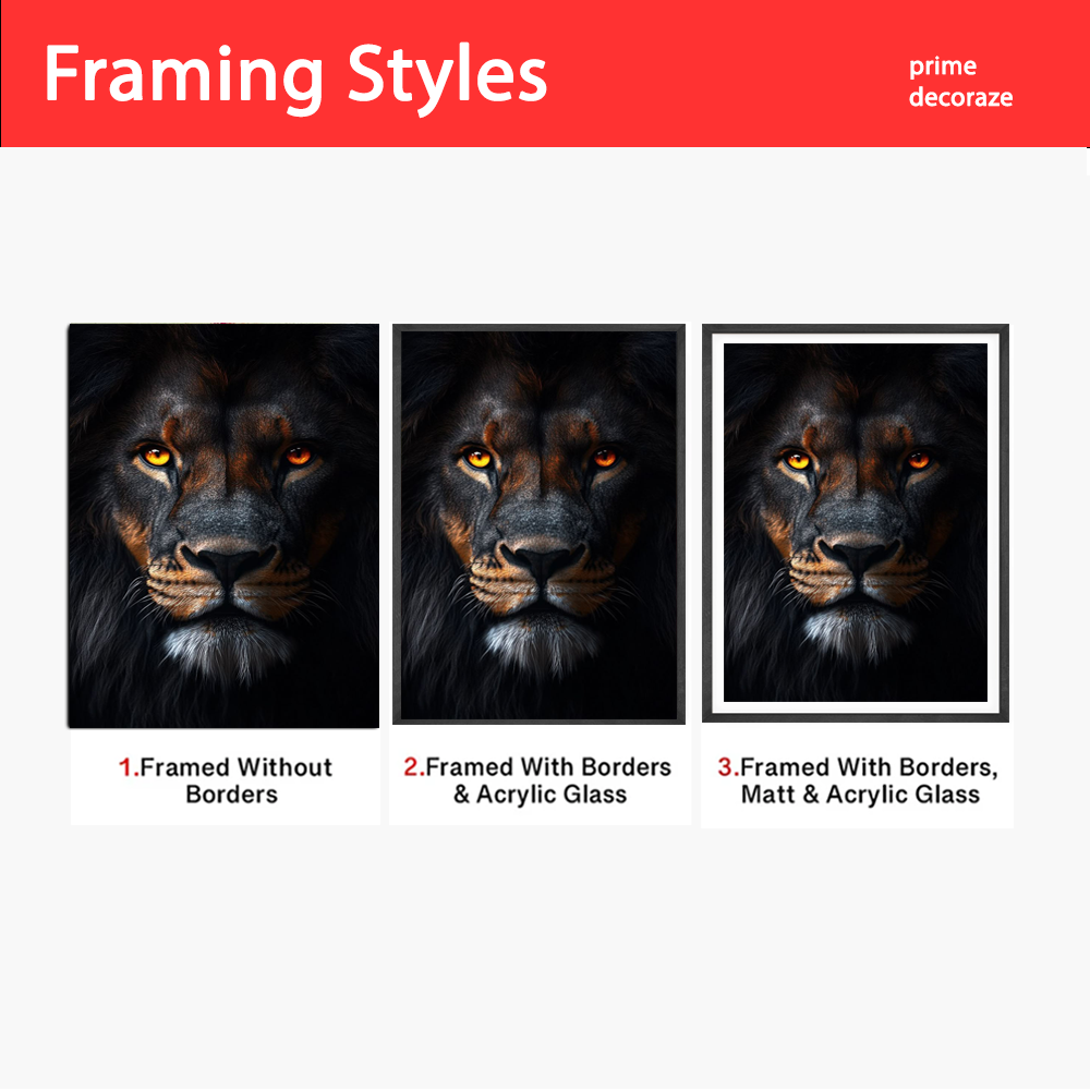 Attitude Lion | Animal Poster Wall Art | Single Panel