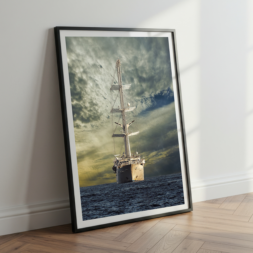 Sailing Ships In Sea | Oil Painting | Single Panel