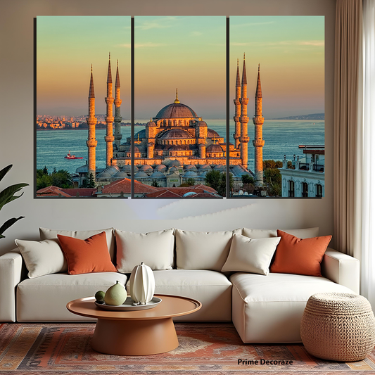 The Blue Mosque | Islamic Architecture | 3 Panels