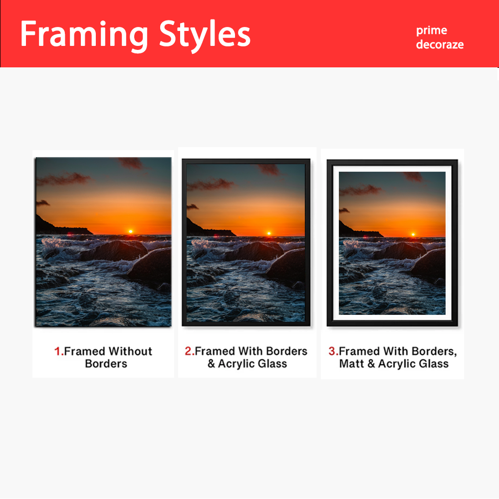 Beach Sunset View | Natural Wall Art | Single Panel