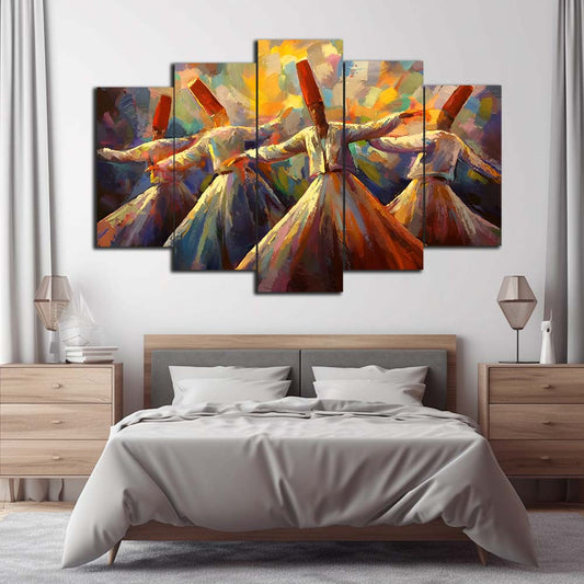 Spiritual Dancer | Abstract Wall Art | 5 Panels
