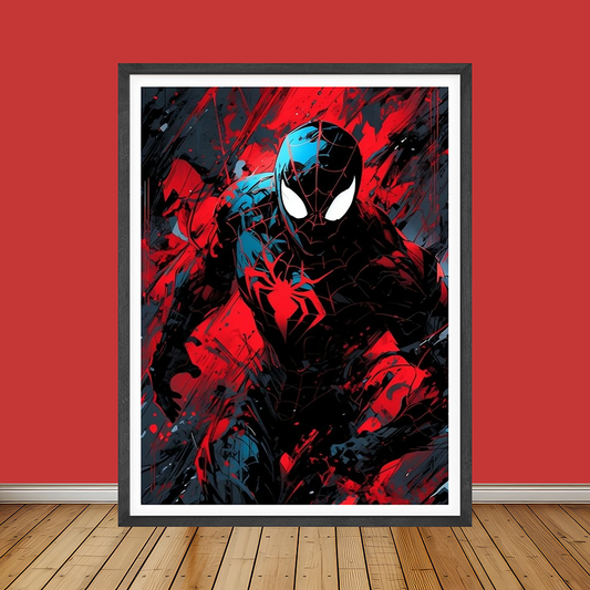 Spider Man In Black Suit | Poster Wall Art | Single Panel